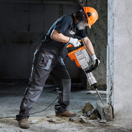 Electric Demolition Jack Hammer 3500W, 60J, 2 Chisels