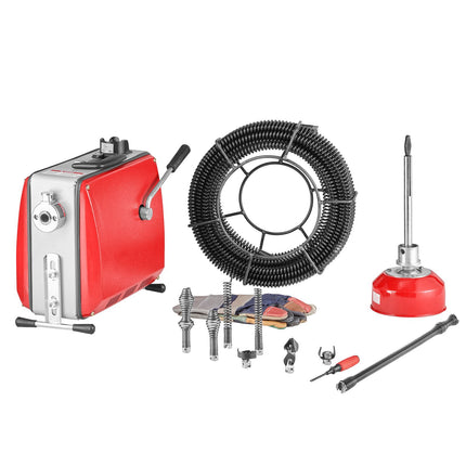 Electric Drain Cleaner Machine 500W, 25m Cable, 8 Cutters