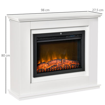 Elektriskais kamīns, 1000 W/2000 W, pārklājums 20-25 m²