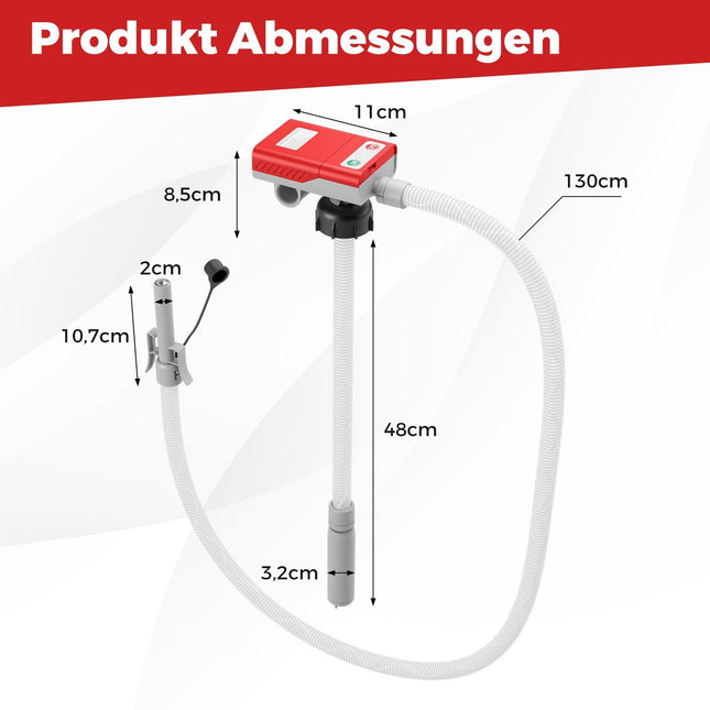 Elektriskais degvielas pārsūknēšanas sūknis, automātiska apturēšana, 3 adapteri, 3,8 GPM