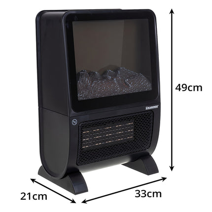Elektriskais sildītājs ar 3D liesmas efektu, 2000 W, tālvadības pults