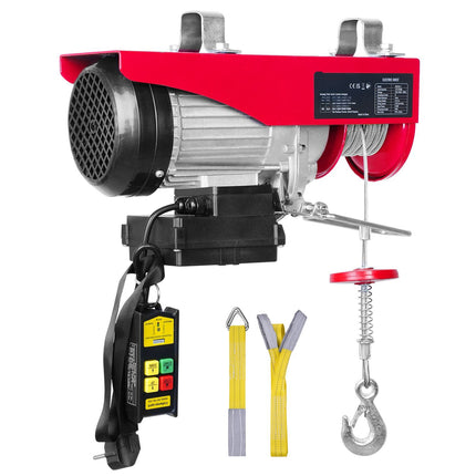 Electric Hoist 550 lb, 220V Wire Rope, Wireless Remote