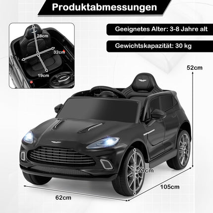 Elektriskā bērnu automašīna ar tālvadības pulti, 12 V akumulators, mūzika, melna