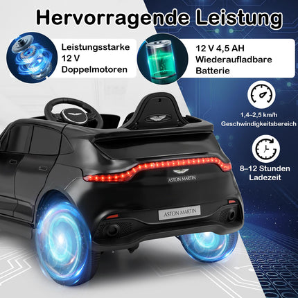 Elektriskā bērnu automašīna ar tālvadības pulti, 12 V akumulators, mūzika, melna
