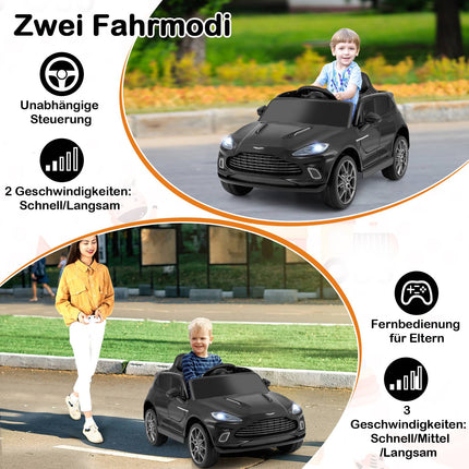 Elektriskā bērnu automašīna ar tālvadības pulti, 12 V akumulators, mūzika, melna