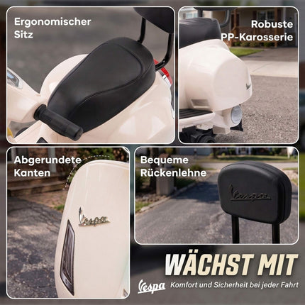 Elektriskais bērnu Vespa GTS 6V braucamais ar litija akumulatoru