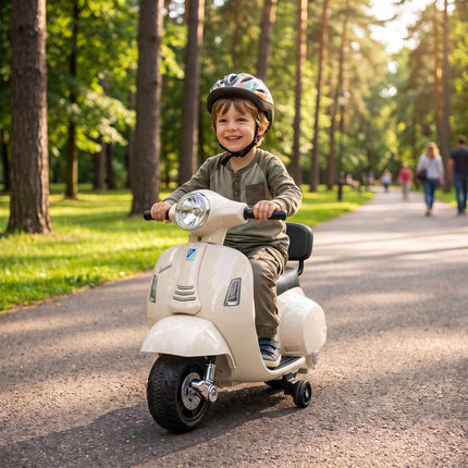 Elektriskais bērnu Vespa GTS 6V braucamais ar litija akumulatoru