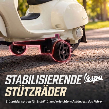 Elektriskais bērnu Vespa GTS 6V braucamais ar litija akumulatoru