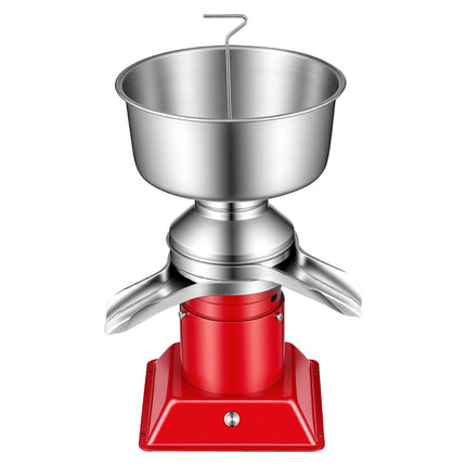 Electric Milk Cream Separator, 60L/H, 4.5L Bowl, Stainless Steel