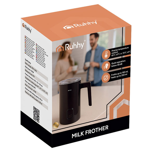 Elektriskais piena putotājs, melns, 400 W, 160 ml/350 ml ietilpība