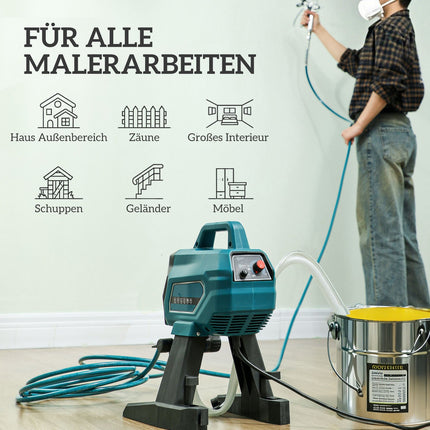 Elektriskais krāsas smidzinātājs, 700 W, 200 bāri, plūsma 1,5 l/min