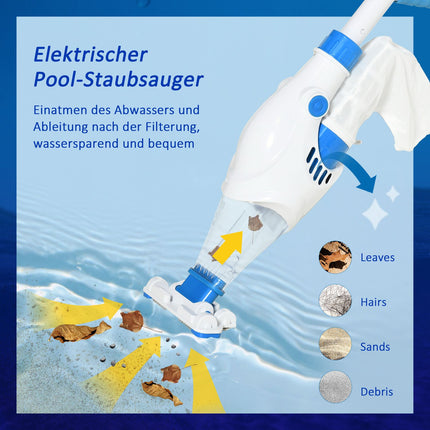 Electric pool vacuum cleaner, battery powered cleaning machine, 65x20x17 Cm