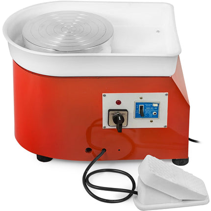 Electric Pottery Wheel 25cm, 280W, Foot Pedal, Tool Kit