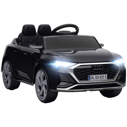 Elektriskā braucamā automašīna, 12V Audi Q8, tālvadības pults, melna