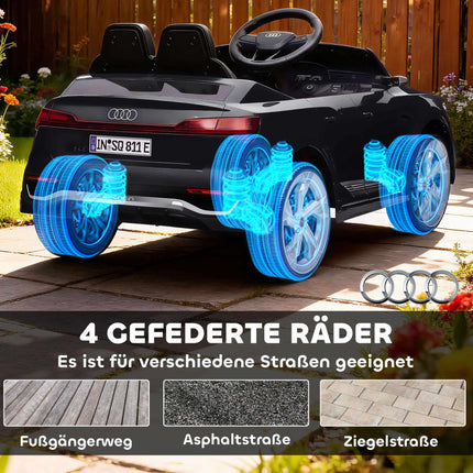 Elektriskā braucamā automašīna, 12V Audi Q8, tālvadības pults, melna