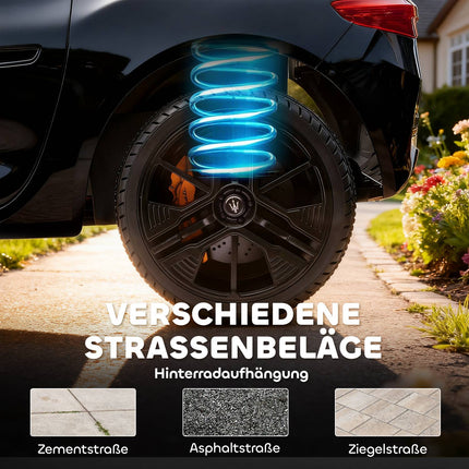 Elektriskā bērnu automašīna, 2 sēdvietas, 12 V, ar tālvadību, melna