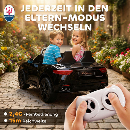 Elektriskā bērnu automašīna, 2 sēdvietas, 12 V, ar tālvadību, melna