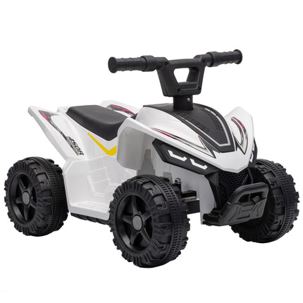 Electric Ride-On Quad for Kids 6V with Lithium Battery, Forward Only, White