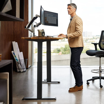 Electric Standing Desk Frame, 70–117 cm Height, Black