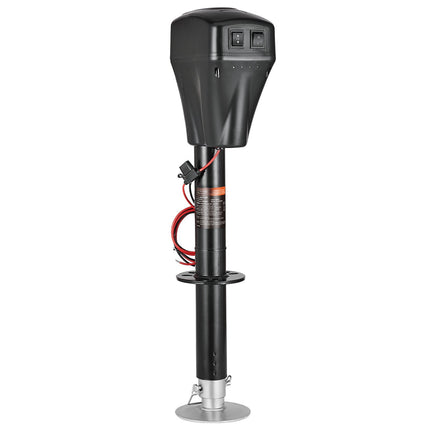 Electric Trailer Jack 5000 lb, 12V, LED Light, Cover