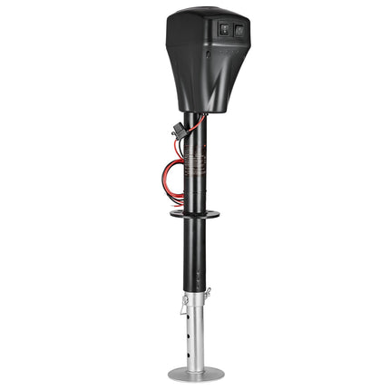 Electric Trailer Jack 5000 lb, 12V, LED Light, Cover