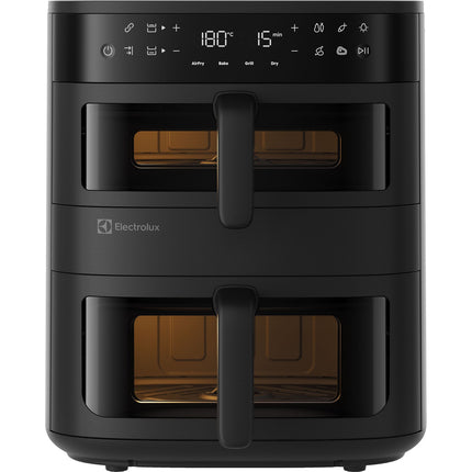 Electrolux 800 divkāršais gaisa fritierim, sakrauti grozi 4 l + 7,6 l