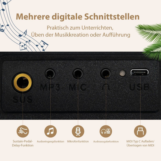 Elektroniskā tastatūra 88 Klaviatūra Elektriskā klaviere Digitālā tastatūra Mūzikas instrumentu komplekts