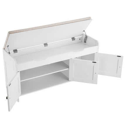 Entryway Shoe Storage Bench, Lift-Top, Cushioned Seat