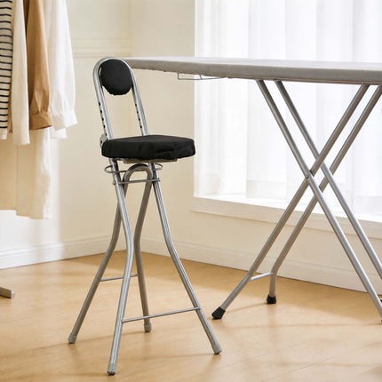 Ergonomisks regulējams stāvkrēsls, melns/sudrabains