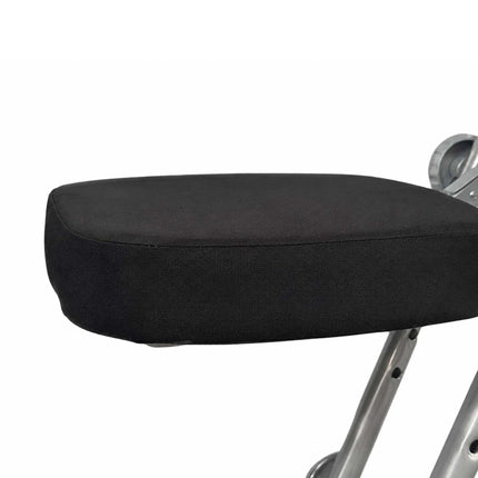 Ergonomisks regulējams stāvkrēsls, melns/sudrabains