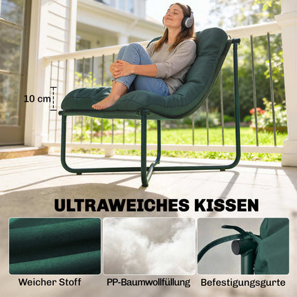 Ergonomisks dārza krēsls ar spilvenu, elpojošs siets, celtspēja 120 kg
