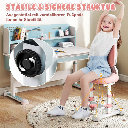 Ergonomisks bērnu rakstāmgalda krēsls ar regulējamu atzveltni un kāju balstu