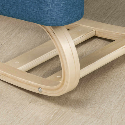 Ergonomisks krēsls ceļos, bērza koks, 120 kg celtspēja, zils