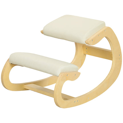 Ergonomisks krēsls ceļos pozai, šūpojošs dizains, krēmkrāsas