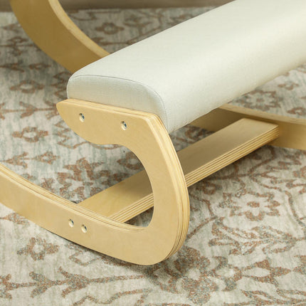 Ergonomisks krēsls ceļos pozai, šūpojošs dizains, krēmkrāsas