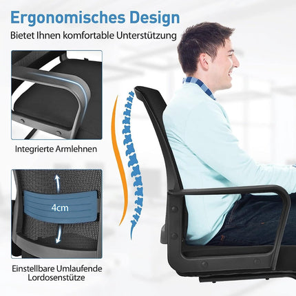 Ergonomiski sieta biroja krēsli, 2 gab. komplekts, celtspēja 136 kg