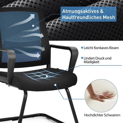 Ergonomiski sieta biroja krēsli, 2 gab. komplekts, celtspēja 136 kg