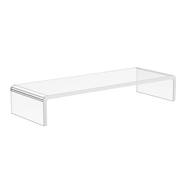 Ergonomisks Monitora Statīvs Akrila Ekrāna Statīvs Klēpjdatoram, Datoram, Piezīmju Blociņam, Caurspīdīgs, 53X19X9Cm
