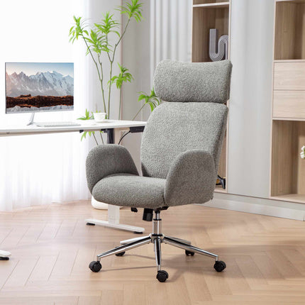 Ergonomisks biroja krēsls, regulējams galvas balsts, slīpums, tumši pelēks