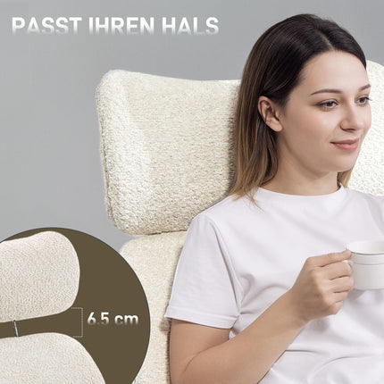 Ergonomisks biroja krēsls, regulējams galvas balsts, slīpums, pelēkbalts