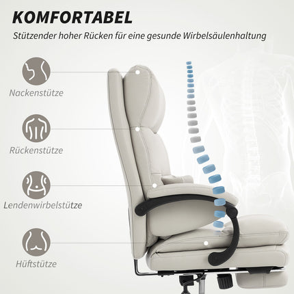 Ergonomisks biroja krēsls, regulējams, jostasvietas atbalsts, gaiši pelēks