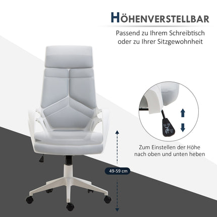 Ergonomisks biroja krēsls, augsta atzveltne, regulējams augstums