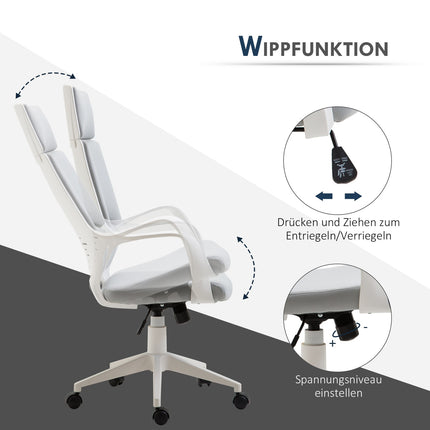 Ergonomisks biroja krēsls, augsta atzveltne, regulējams augstums