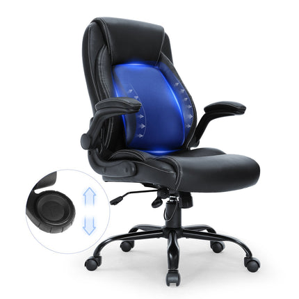 Ergonomic Office Chair – PU Leather, Adjustable Lumbar, Flip-Up Arms
