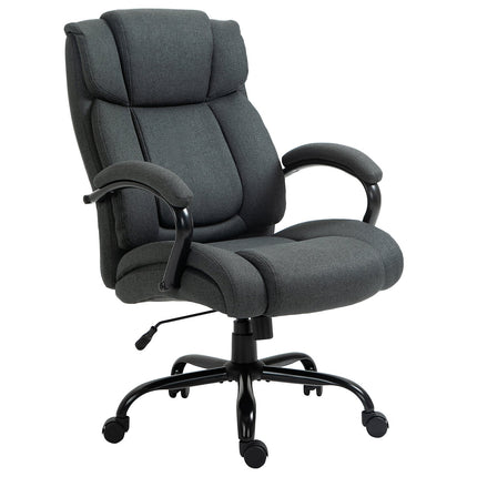 Ergonomisks biroja krēsls, grozāms, polsterēti roku balsti, celtspēja 220 kg, pelēks