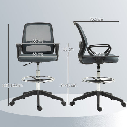 Ergonomisks biroja krēsls ar roku balstiem un regulējamu kāju balstu