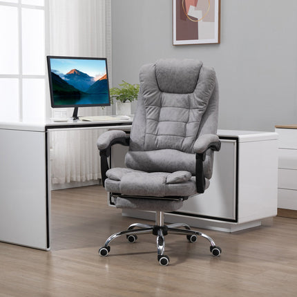 Ergonomisks biroja krēsls ar masāžu, atgāšanas funkciju un apsildi, pelēks