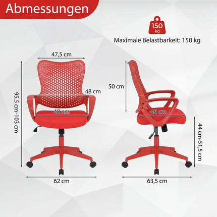 Ergonomisks biroja krēsls ar sieta atzveltni, regulējams augstums