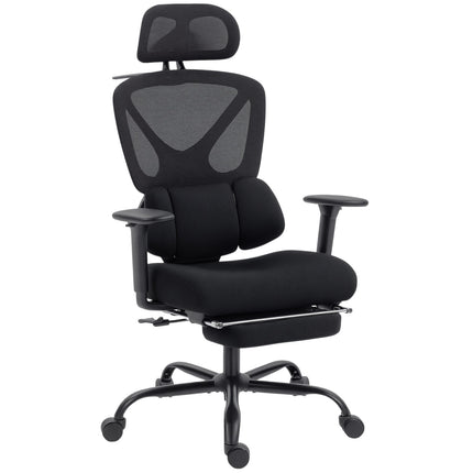 Ergonomisks biroja krēsls ar sietu, jostasvietas atbalstu, regulējamu galvas balstu