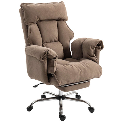 Ergonomisks biroja krēsls ar atgāžamu atzveltni un kāju balstu